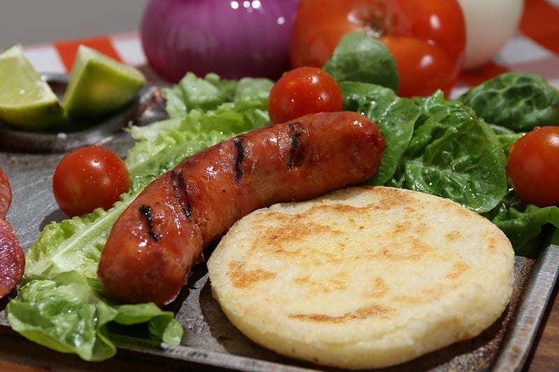 Arepa Street Food in Colombia